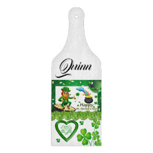 Glad St. Patrick's Day Skärbräda i Glas