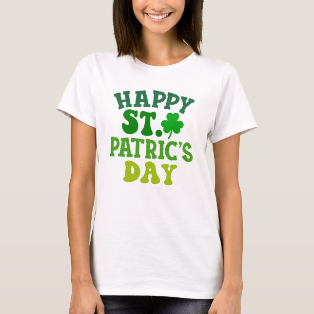 Glad St Patrick's Day  T Shirt (Framsida)