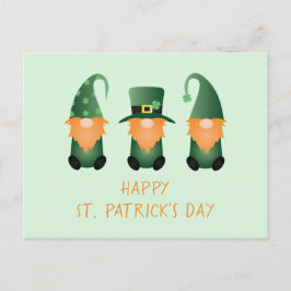 Glad St. Patricks Day Tomtar Grön Orange Postkort Vykort