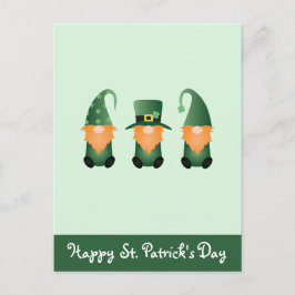 Glad St. Patricks Day Tomtar Grön Orange Vykort