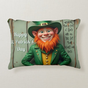 Glad St. Patrick's Day Tomte Prydnadskudde
