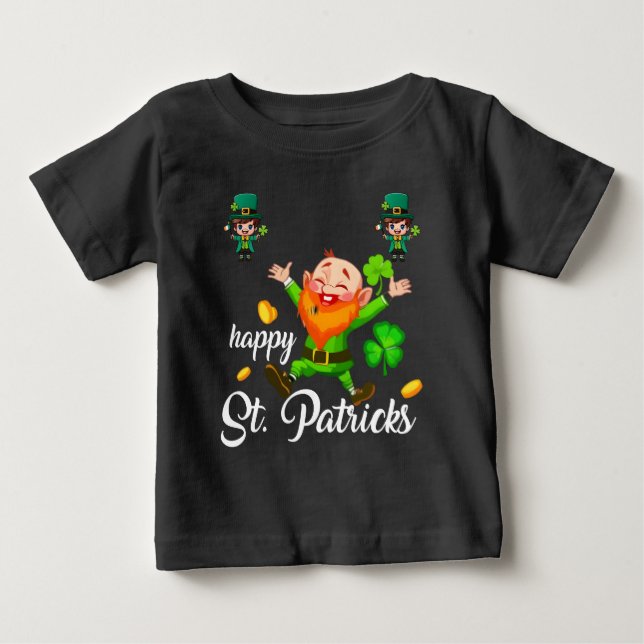 Glad St Patricks Day Tomte Söt Irländsk Design T Shirt (Framsida)