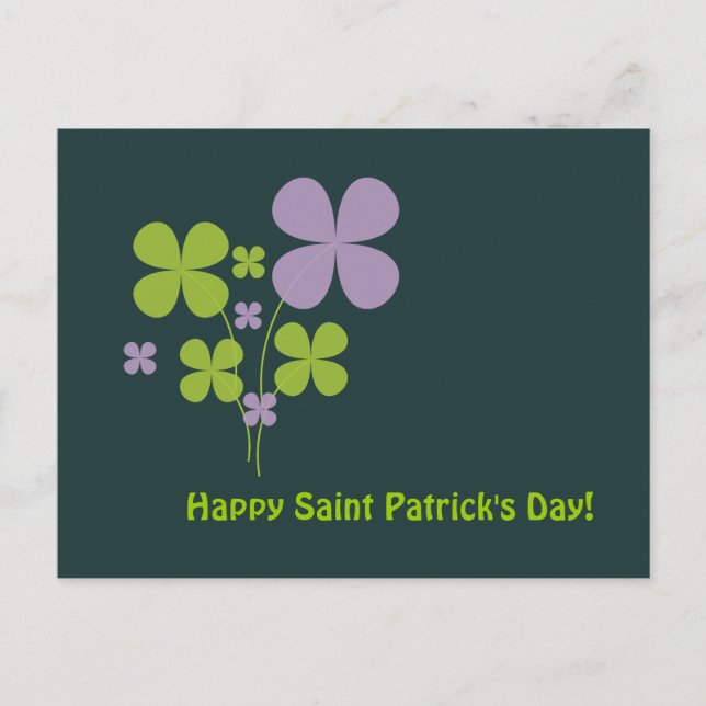 Glad St. Patrick's Day Vykort (Framsida)