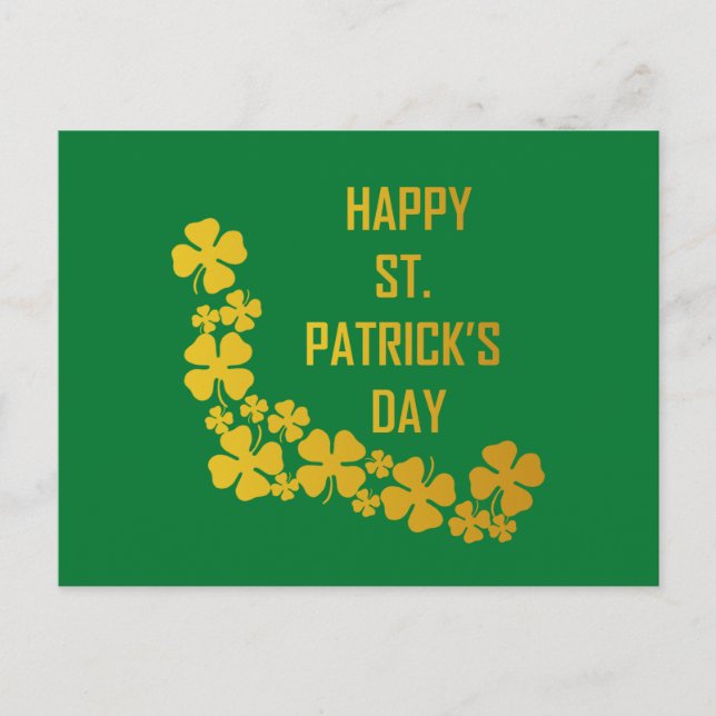 Glad St. Patrick's Day vykort  (Framsida)