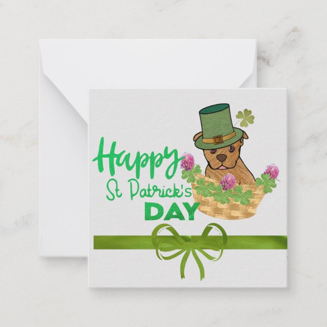 Glad St. Patricks Day vykort (Framsida)
