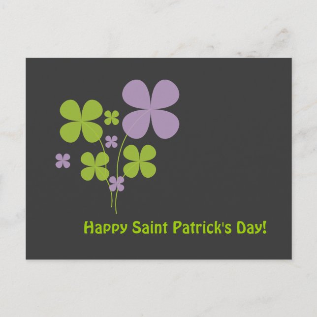 Glad St. Patrick's Day Vykort (Framsida)