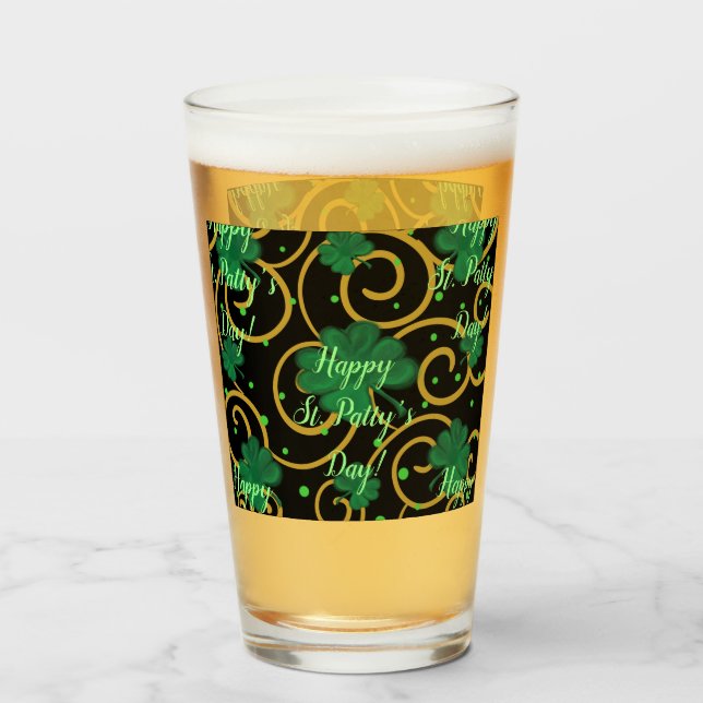 Glad St. Patty's dag  Glaskopp (Framsida fylld)