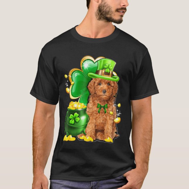 Glad St Pugtricks Dag Pug Leprechaun Hatt Sankt Pa T Shirt (Framsida)