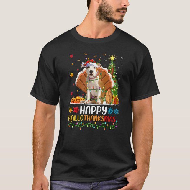 Glad Staffordshire Bull Terrier Hund Hellothanksma T Shirt (Framsida)