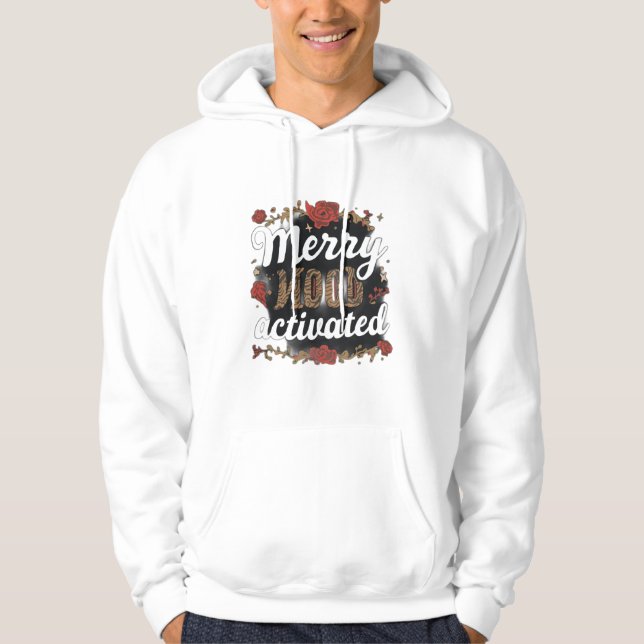 Glad Stämning Aktiverad Hoodie (Framsida)