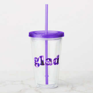 Glad stavade med lila blommor take away mugg