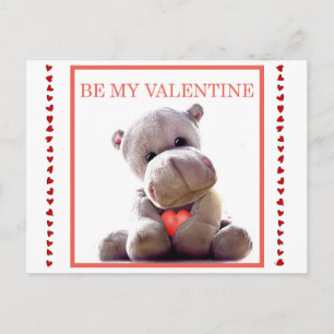 Glad Stoppad Flodhäst Barnvalentin Vykort