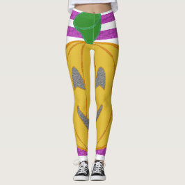 Glad Stor Modern Orange Pumpa Leggings