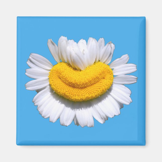 Glad Strålande Kamomill Smil  Magnet (Framsidan)