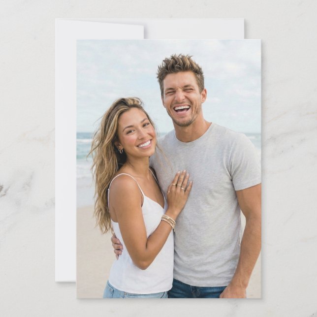 Glad strandbild inbjudningar (Framsida)