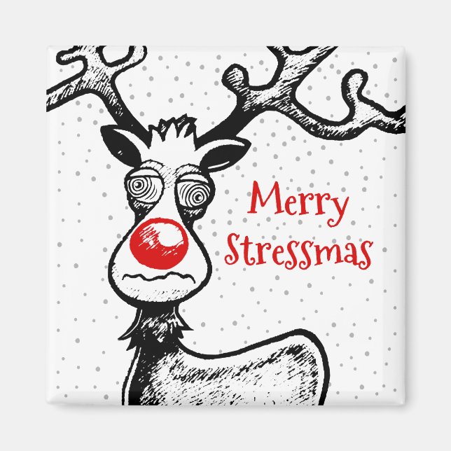 Glad Stressjul med Rudolf Ren Magnet (Framsidan)