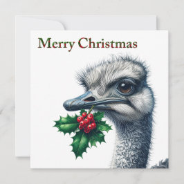 Glad Struts Högtidliga Julgran & Bär Merry Christm Julkort