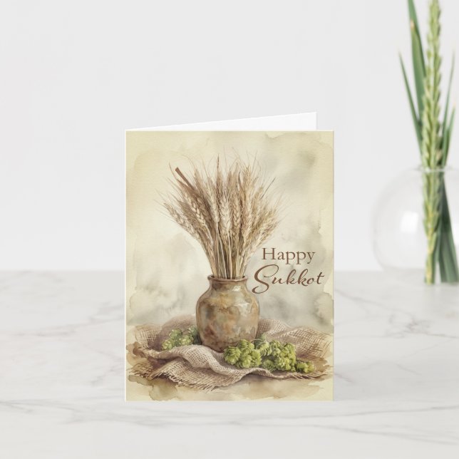 Glad Sukkot Vete Kort (Framsida)
