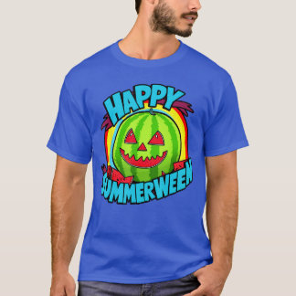 Glad Summerween Sommar Vattenmelon Jackolantern Ha T Shirt