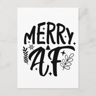 Glad superrolig jul snöflinga Xmas Meddelande Vykort