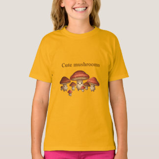 "Glad Svamp Kompis – Minimalistisk Söt Design" T Shirt