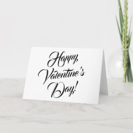 Glad svartvit elegant på Alla hjärtans dag Kort