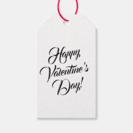 Glad svartvit elegant på Alla hjärtans dag Presentetikett