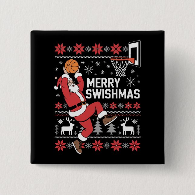 Glad Swishjul Basket Ful Jul Xmas  Knapp (Framsida)