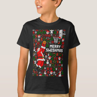 Glad Swishmas Tomte Basket Fulstyg Jultröja Stil T Shirt