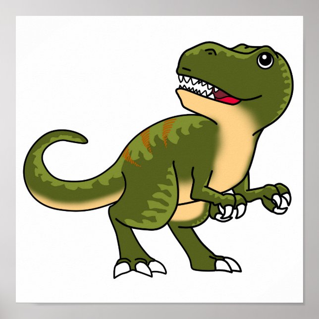GLAD T-REX POSTER DESIGN NERLADDNING (Framsidan)