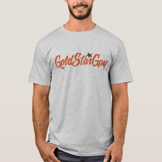Glad T-tröja för guld- stjärna - grå färg Tee Shirt
