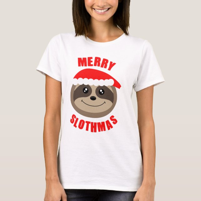 Glad T-tröja för Slothmas Slothjul Tröja (Framsida)