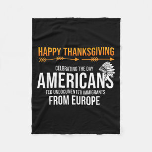 Glad tack till Thanksgiving, Native American Truth Fleecefilt