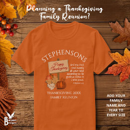 GLAD TACKGIVING Fil 4:19 Familjesammankomst T Shirt