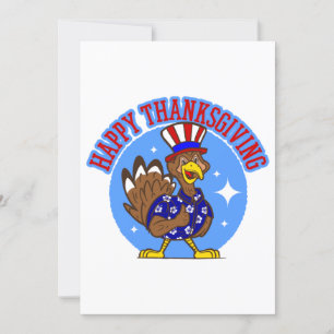 glad tackningsdag kalkon patriotisk amerikansk rol inbjudningar