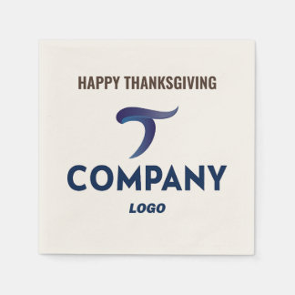 Glad tacks för firande av Thanksgiving med företag Pappersservett