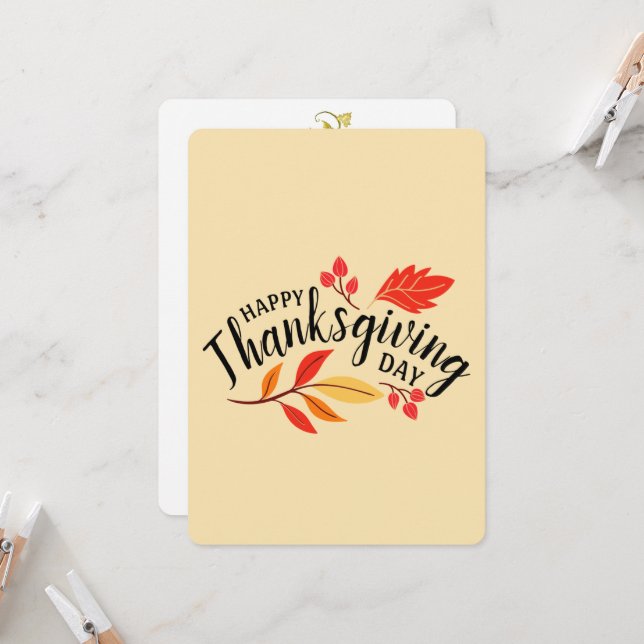 Glad tacks till Thanksgiving Day Inbjudningar (Fram/Back In Situ)