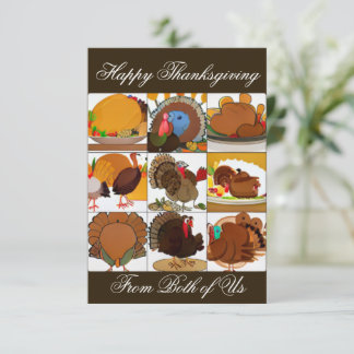 Glad tacks till Thanksgiving från oss båda Meddelande