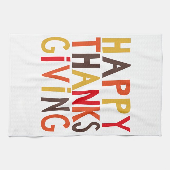Glad tacks till Thanksgiving! Kökshandduk (Horisontell)