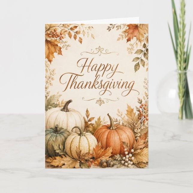 Glad tacks till Thanksgiving Kort (Framsida)