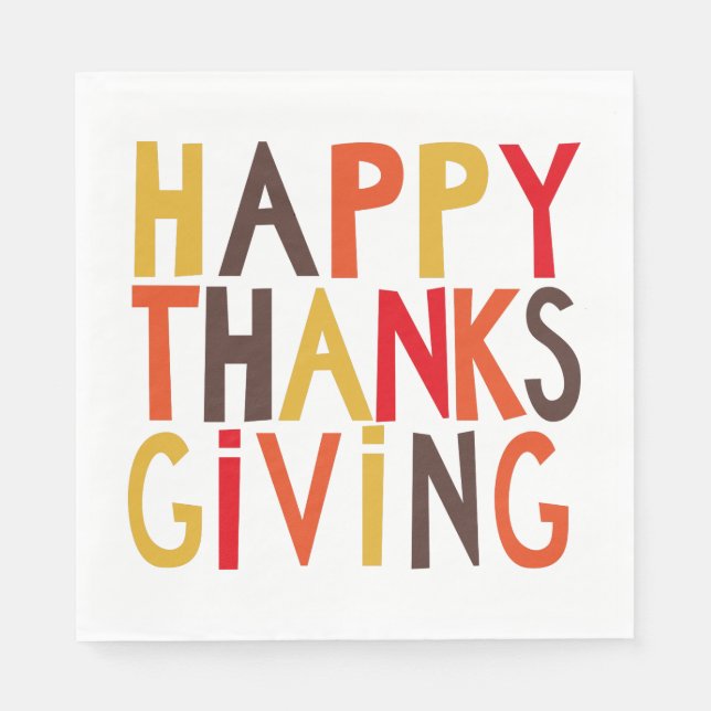 Glad tacks till Thanksgiving! Pappersmugg Pappersservett (Framsidan)