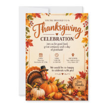 Glad tacks till Thanksgiving – Tacksam inbjudnings