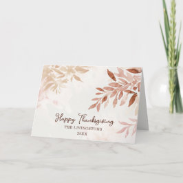 Glad tacks till Thanksgiving - Vattenfärg Boho Väl Helgkort