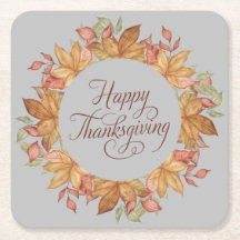 Glad tacks till Thanksgiving Vattenfärg Höstlöv