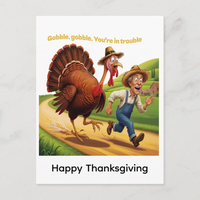 Glad tacks till Thanksgiving Vykort (Framsida)