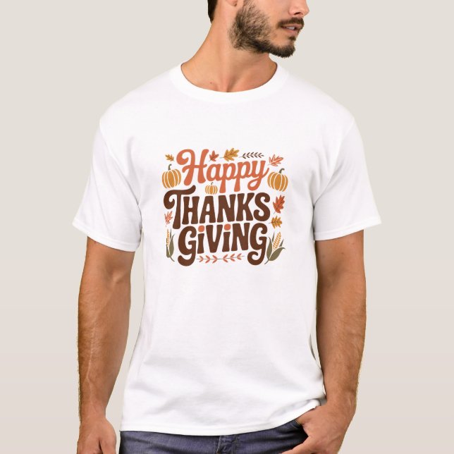 Glad tacksägelse t shirt (Framsida)