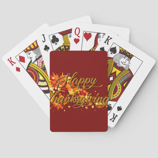 Glad tacksägelsedag casinokort (Baksidan)