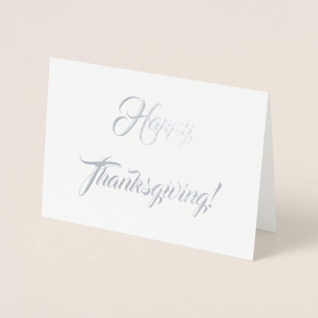 Glad tacksägelsedag! folierat kort (Framsida)
