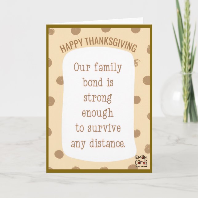 Glad tacksägelsedag för familjen kort (Framsida)