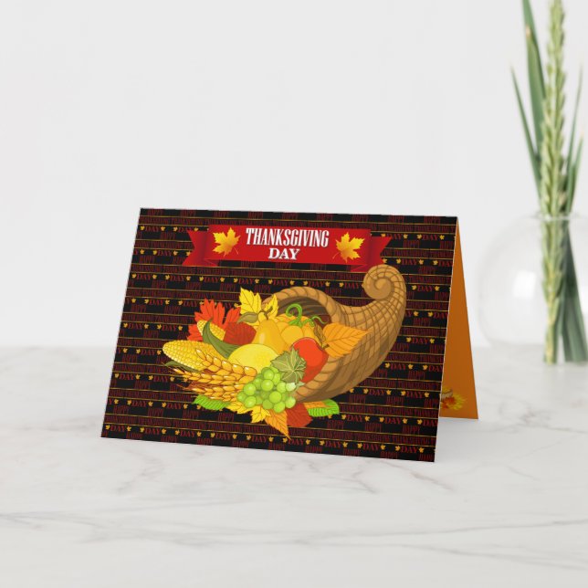 Glad tacksägelsedag helgkort (Framsida)